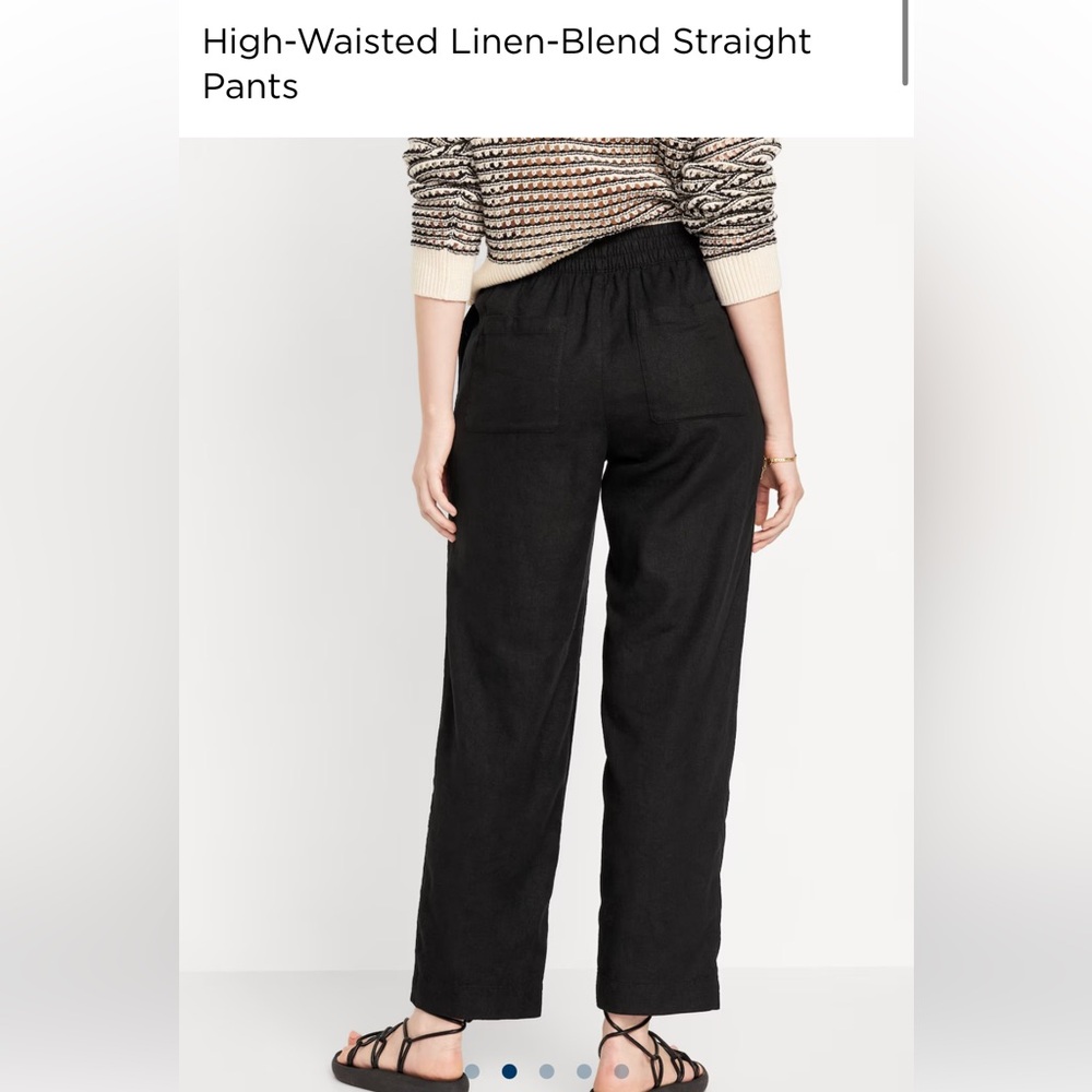 Black linen pants